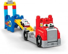 Mega Bloks, Camión de carreras y construcción, juguete construcción bebé +1 año.