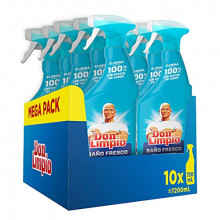 Mega Pack 10 x 720 ml Don Limpio Baño, Limpieza Baño, total 7.2 L