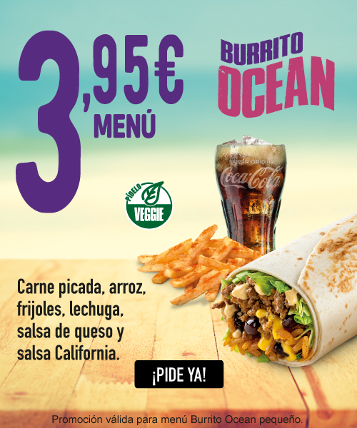 Menú Burrito Ocean pequeño por 3,95€ en Taco Bell