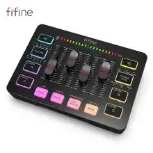 Mezclador de audio gaming FIFINE SC3 RGB 4 canales