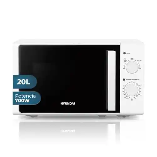 Microondas 20L 700W 5 Programas + Descongelación Hyundai HMW2701
