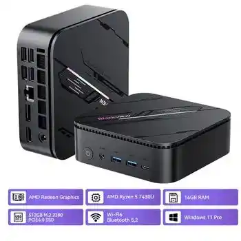 Mini PC Blackview MP100PRO AMD Ryzen 5 7430U 16GB RAM 512GB SSD W11 Pro