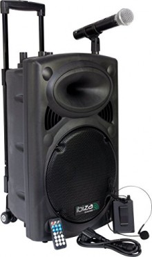 Mínimo histórico: equipo de sonido portátil Ibiza Sound PORT12VHF- BT 700W con micrófonos