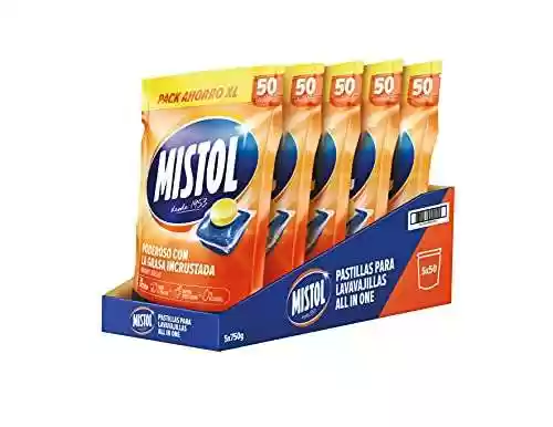 Mistol All in One - Megapack de 250 Pastillas para Lavavajllas