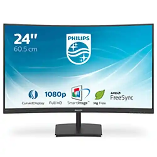 Monitor curvo Philips 241E1SC de 24" FHD 75Hz VESA HDMI
