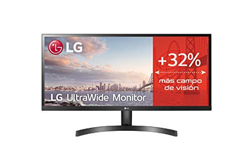 Monitor LG de 29" FullHD (1920x1080, LED, 21:9, HDMI, 5ms, 75Hz, ultrawide, inclinación ajustable), negro