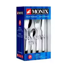 Monix Europa - Juego de cubiertos 24 piezas acero inoxidable (con cuchillo chuletero)