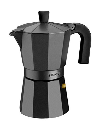 Monix Vitro Noir – Cafetera Italiana de Aluminio 12 Tazas