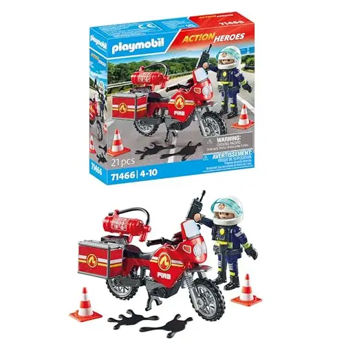 Moto de Bomberos Playmobil Action Heroes