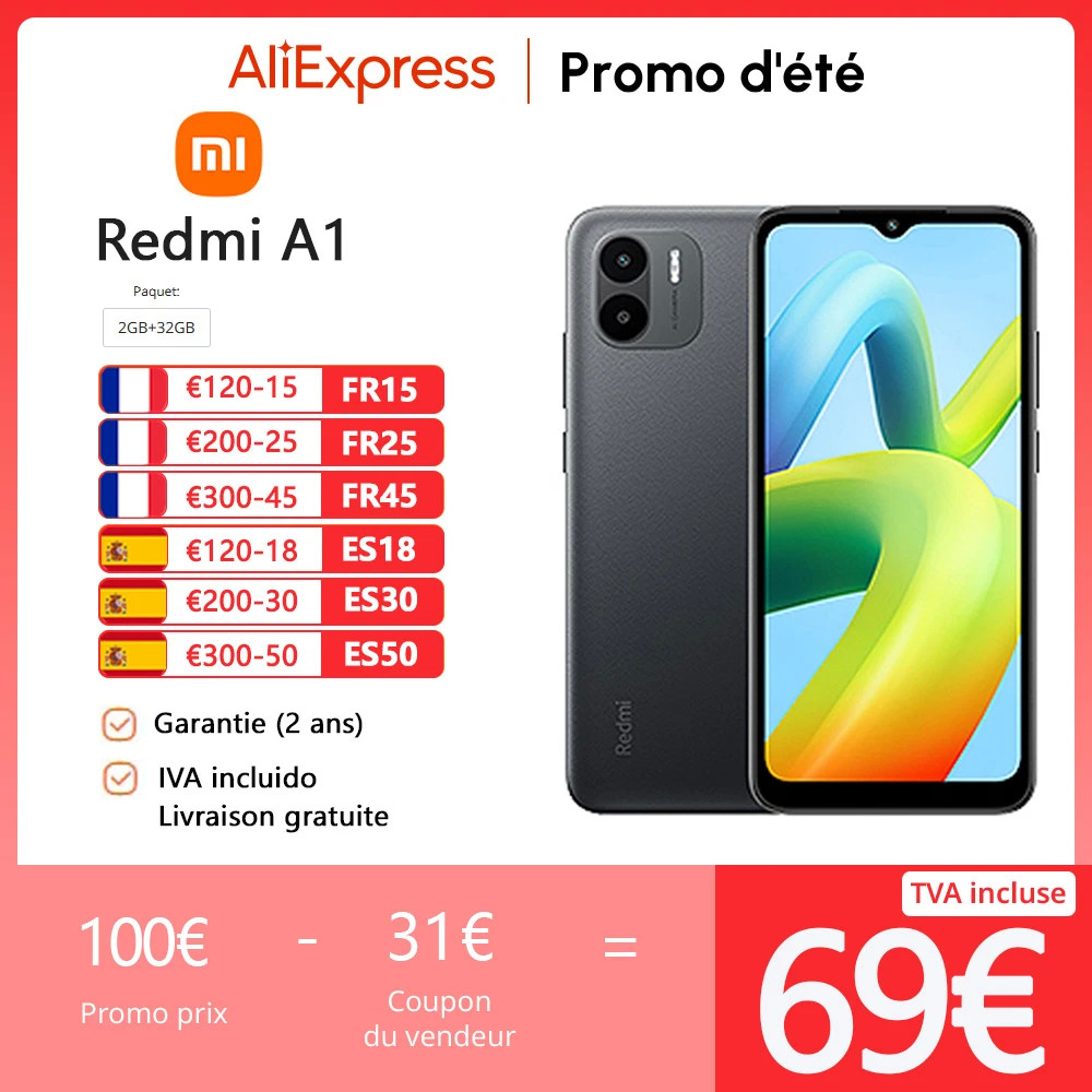 Xiaomi Redmi 12C smartphone por menos de 115€ en