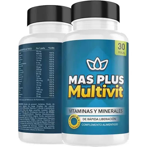 Multivitaminas y Minerales - Con Vitamina C y Vitaminas del Tipo B y Minerales -Combate la Fatiga y el Cansancio - Efecto Energizante