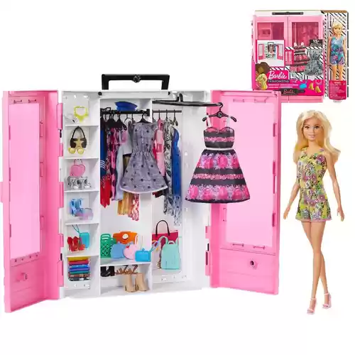 Muñeca Barbie con armario portátil