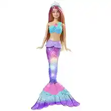 Muñeca Barbie Dreamtopia Malibú Sirena Luces Mágicas