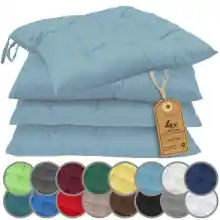 NatureMark set 4 cojines silla 40x40 cm azul