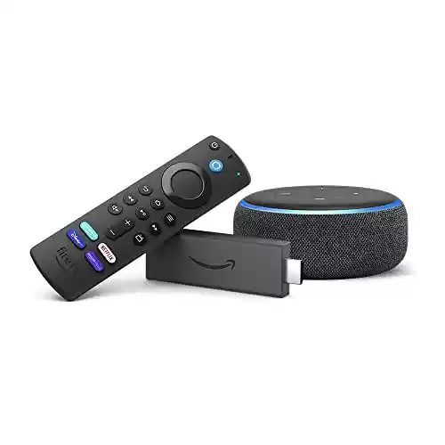 OFERTA PRIME! Echo Dot + Fire TV Stick 4K con mando por voz Alexa