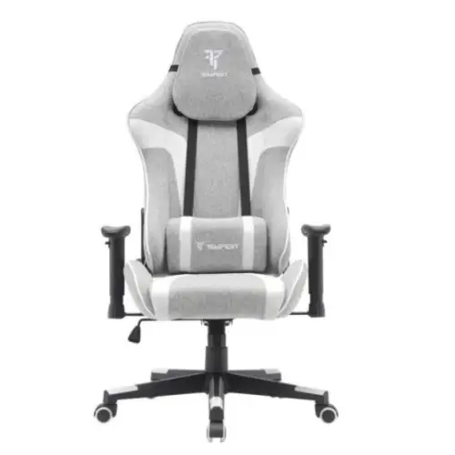 ¡Oferta! Tempest Conquer Silla Gaming Gris/Blanca Tela Transpirable