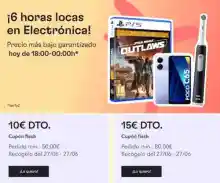 Ofertas flash Electrónica de 18:00 a 00:00 + cupones de 10€ - 15€ - 20% en Miravia ¡HOY!