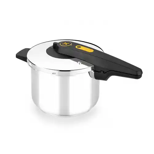 Olla a Presión Bra Excellent, 6L, 22cm, Acero Inoxidable, Triple Fondo Difusor