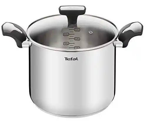 Olla Tefal Emotion de acero, 6 litros, 22 cm.