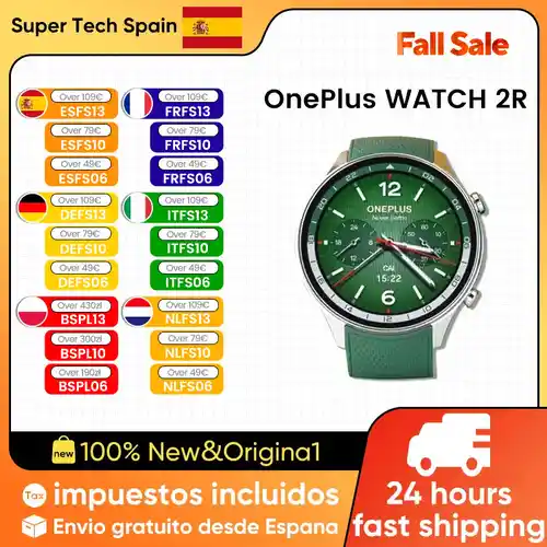 OnePlus Watch 2R Smartwatch con Wear OS