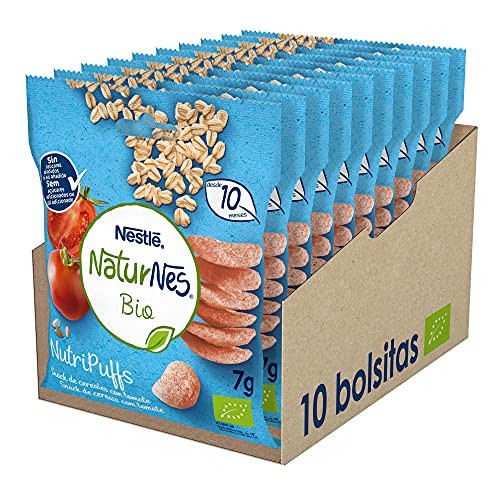 Pack 10 bolsitas snack tomate, zanahoria y cebolla de Naturnes BIO