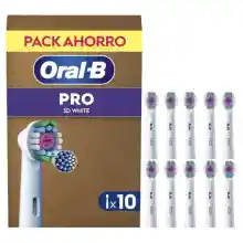 Cabezales de cepillo de dientes Oral-B 3D White Pack 10 recambio original