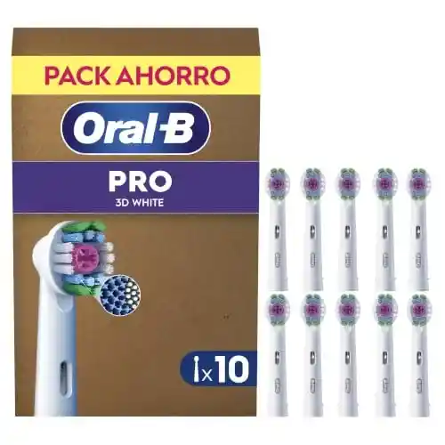 Cabezales de cepillo de dientes Oral-B 3D White Pack 10 recambio original