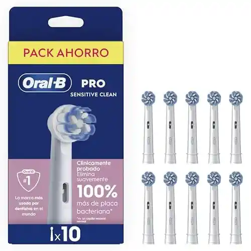Pack 10 Oral-B Sensitive Clean Cabezales Originales para encías sensibles