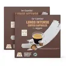 Pack 100 cápsulas de café by Amazon Lungo Intenso compatibles con Nespresso