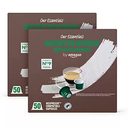 Pack 100 cápsulas de café Ristretto Intenso compatibles con Nespresso - Marca Amazon