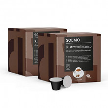 Pack 100 Cápsulas Ristretto Intenso Solimo compatibles con Nespresso