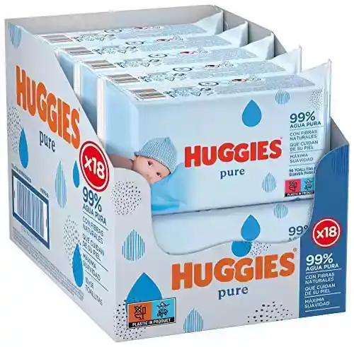 Pack 1004 toallitas Huggies Pure para Bebé