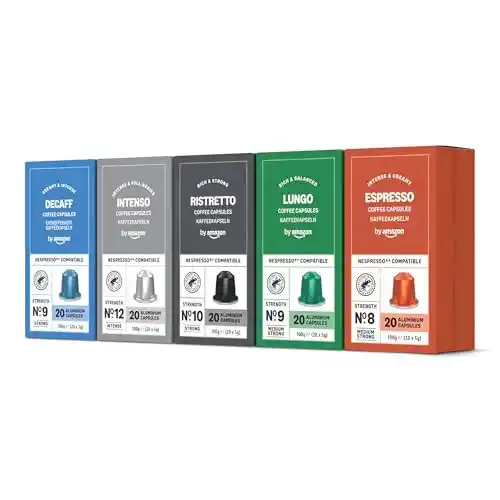 Pack 100x Cápsulas de café Variado by Amazon compatibles Nespresso