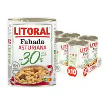 Pack 10x 420g Litoral Fabada Asturiana -30% Sal y Grasa