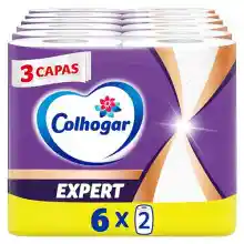 Pack 12 rollos de papel de cocina 3 capas Colhogar Expert
