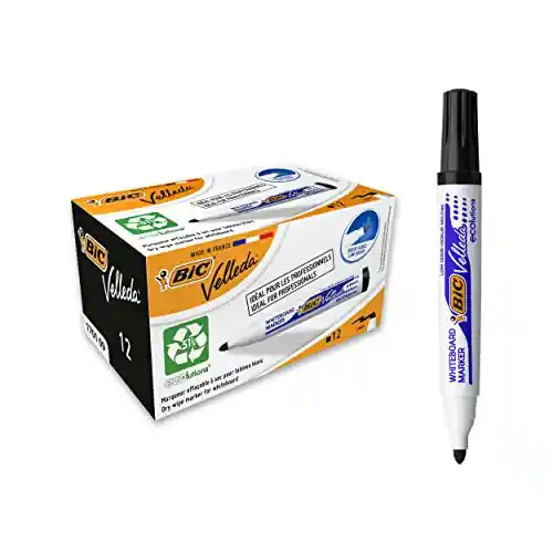 Pack 12 Rotuladores BIC Velleda para Pizarra Blanca