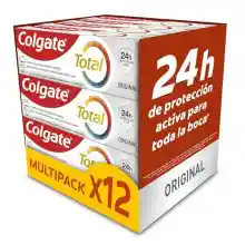 Pack 12 tubos de Colgate Total Original Pasta de Dientes