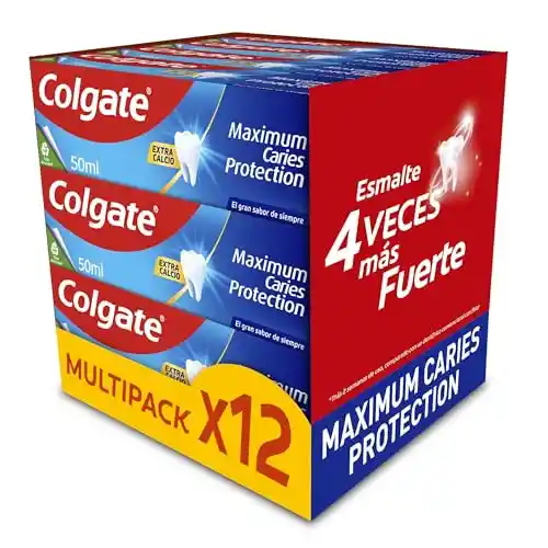 Pack 12 x 50ml Pasta de dientes Colgate Maximum Caries Protection