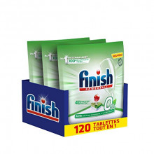 Pack 120 pastillas Finish lavavajillas Powerball All in One