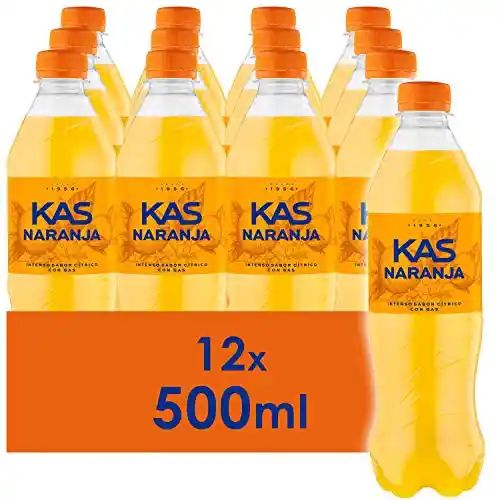 Pack 12x botellas de KAS Naranja Refresco 500ml