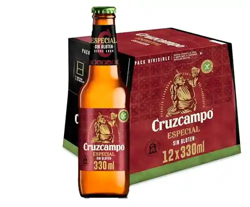 Pack 12x cervezas Cruzcampo Especial Sin Gluten 33cl