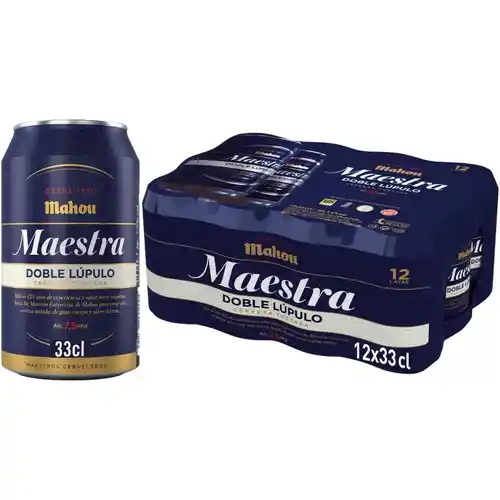 Pack 12x Cervezas Maestra Doble Lúpulo 33cl