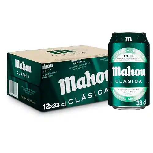 Pack 12x latas de cerveza Mahou Clásica Latas 33cl