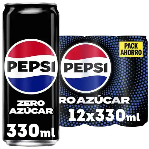Pack 12x latas de Pepsi Zero Refresco 330ml