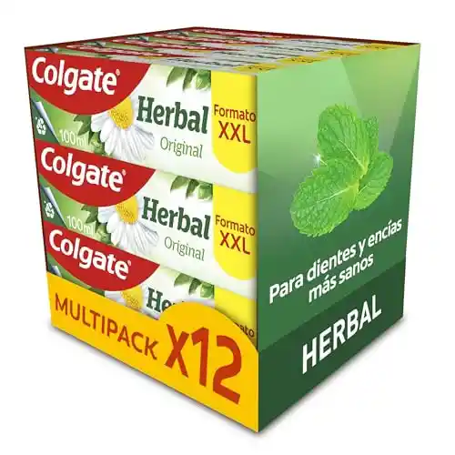 Pack 12x Pasta Dientes Colgate Herbal
