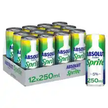 Pack 12x250ml Absolut Vodka con Sprite (5% de Alcohol)