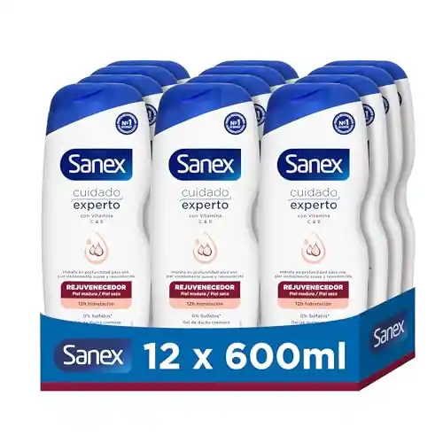 Pack 12x600ml Gel Ducha Sanex Cuidado Experto