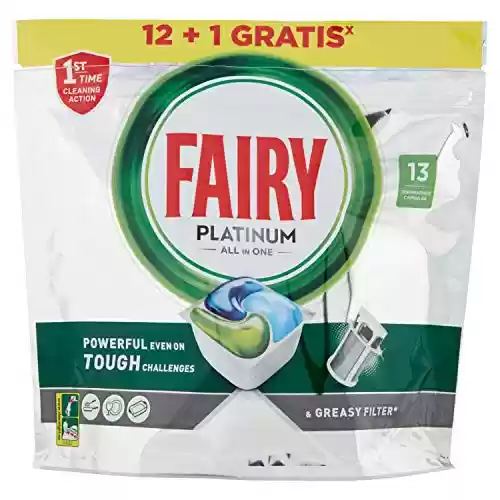 Pack 13 cápsulas Fairy Platinum Todo en Uno Normal de Lavavajillas