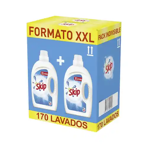 Pack 170 Lavados SKIP Detergente Liquido -  A 0,10€ el lavado