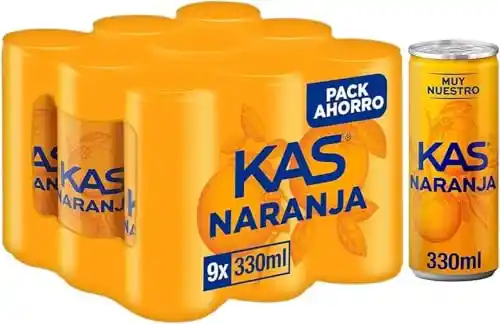 Pack 18x Latas 330ml Kas Naranja